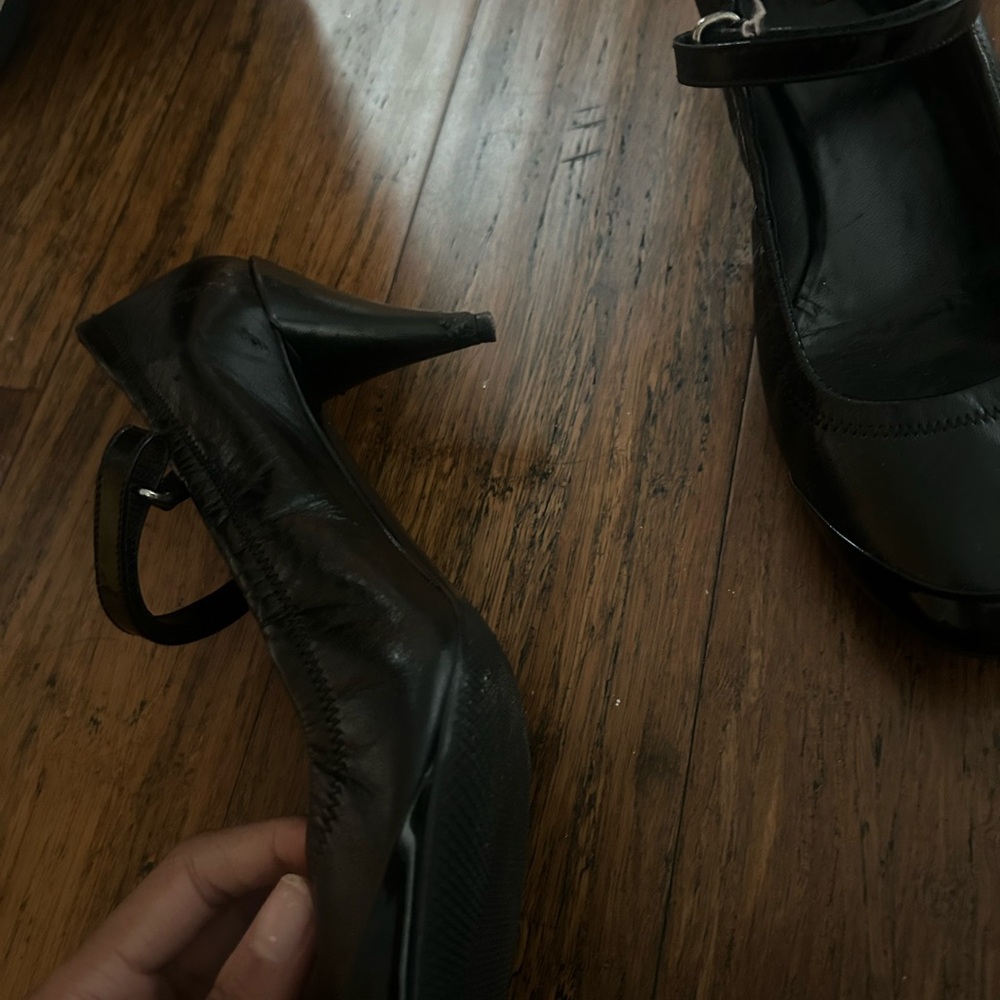 Prada Black Leather Mary Jane Heels - Picture 9 of 14
